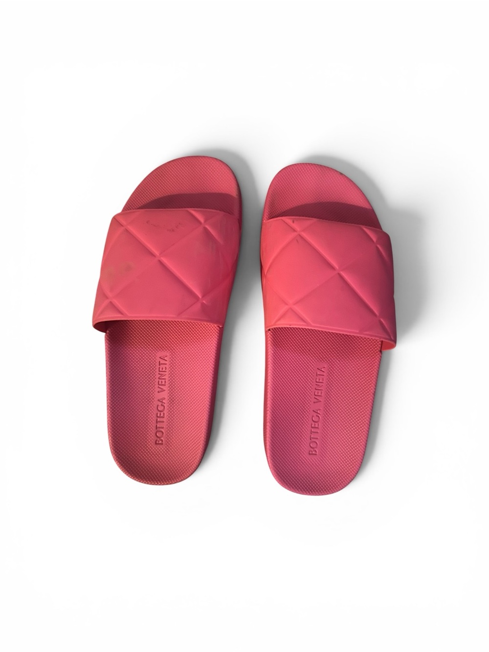 Bottega Veneta Quilted Bubblegum Pink Slide Sandals EU39